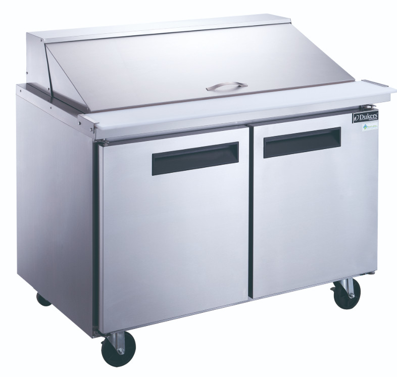 NEW 2 Door 48″ Refrigerated Mega Top Salad Prep Table Dukers DSP48-18M-S2 #2202