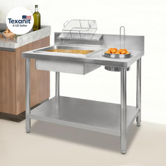 Fried Food Prep Table, 39″ X 25″ Commercial Fried Chicken Breading Table, Heavy