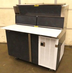 NEW DELFIELD 18648P REFRIGERATED DUAL RAIL LIQUITEC COOLED PIZZA PREP TABLE, 48″