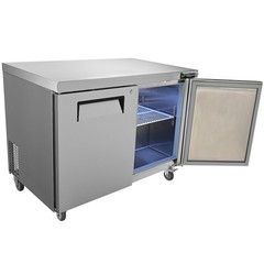 Uimoso 48″W Undercounter Refrigerator Prep Station with 12.85 Cu. Ft. 2 Doors
