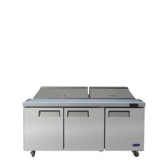 Atosa MSF8304GR 72″ Three Section Salad Sandwich Prep Table Refrigerator