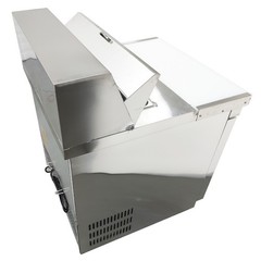 110V 163L Commercial Salad Refrigerator 2-8℃ Sandwich Salad Prep Table w/ 6 Pans