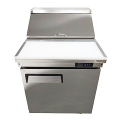 110V 6 Pans Air-cooled Commercial Refrigerator 163LStainless Sandwich Work Table