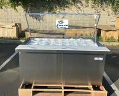 NEW 60″ Cold Table Sandwich Prep Sub Refrigerator 24 Bin Cooler Pop Up NSF UL