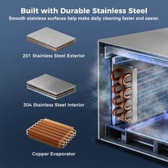47″ Refrigerated Condiment Prep Station with 5 x 1/4 GN Pans 35-50°F for Salad