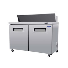 Double-door commercial 60″ Sandwich Prep Table fridge-18 Cu.Ft Low Noise