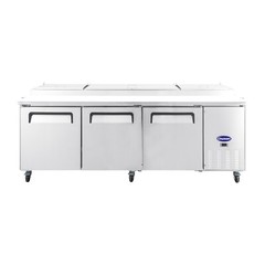 Polarman 93″ Pizza Prep Table with 3 Doors PLM-P93S