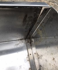 48” used 2 Door Commercial Refrigerated Sandwich Prep Table Works need Repairs