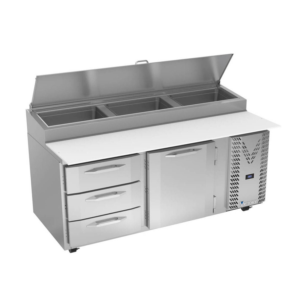 Victory VPPD72HC-3 72″ Refrigerated Pizza Prep Table