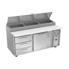 Victory VPPD72HC-3 72″ Refrigerated Pizza Prep Table