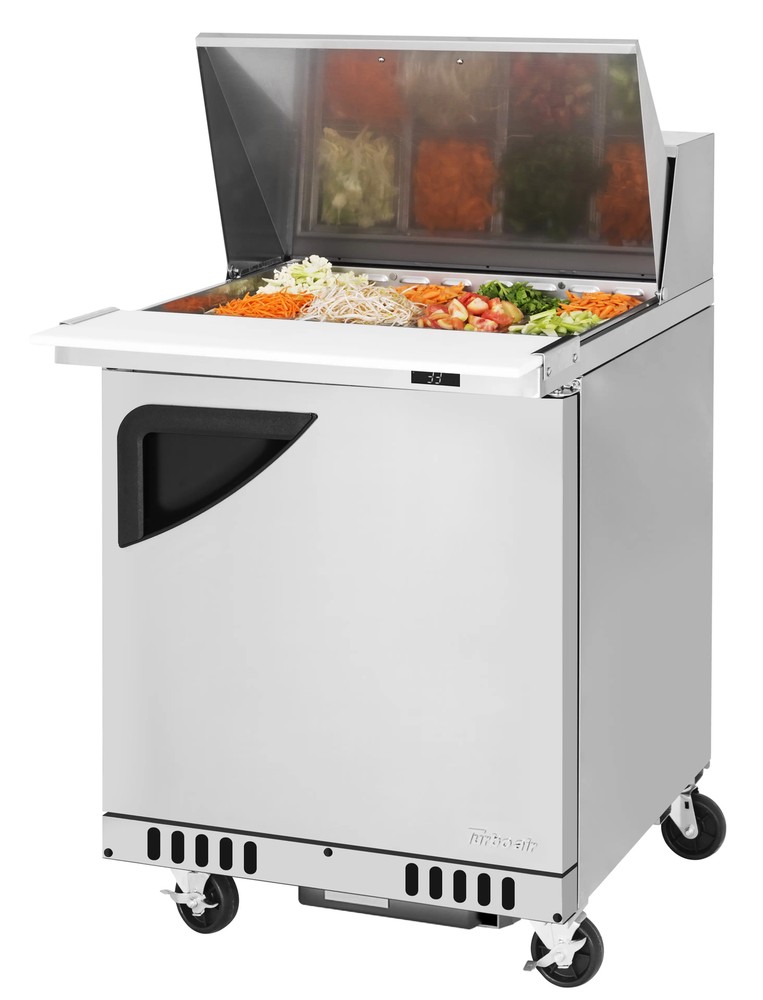 Turbo Air TST-28SD-12-FB-N 27.5″ Wide 12 Pan Mega Top Sandwich Salad Prep Cooler
