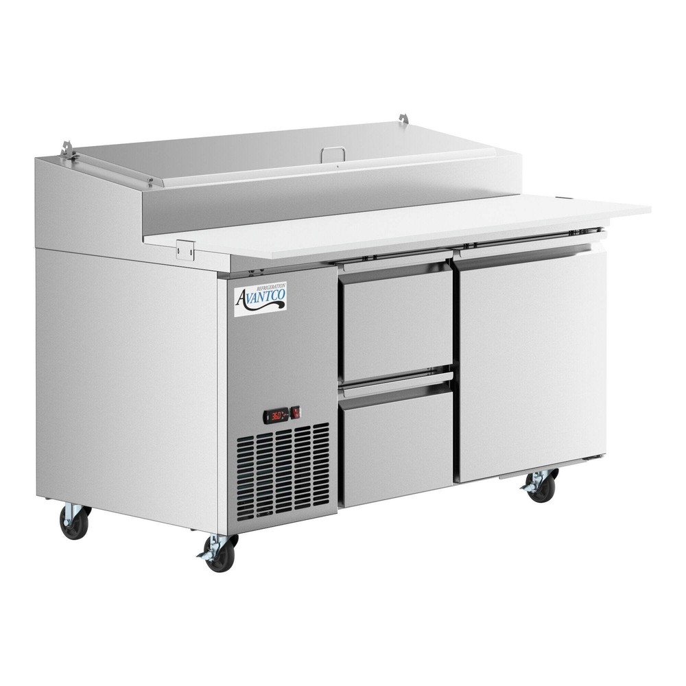60″ 1 Door Refrigerated Pizza Prep Table with 2 Drawers