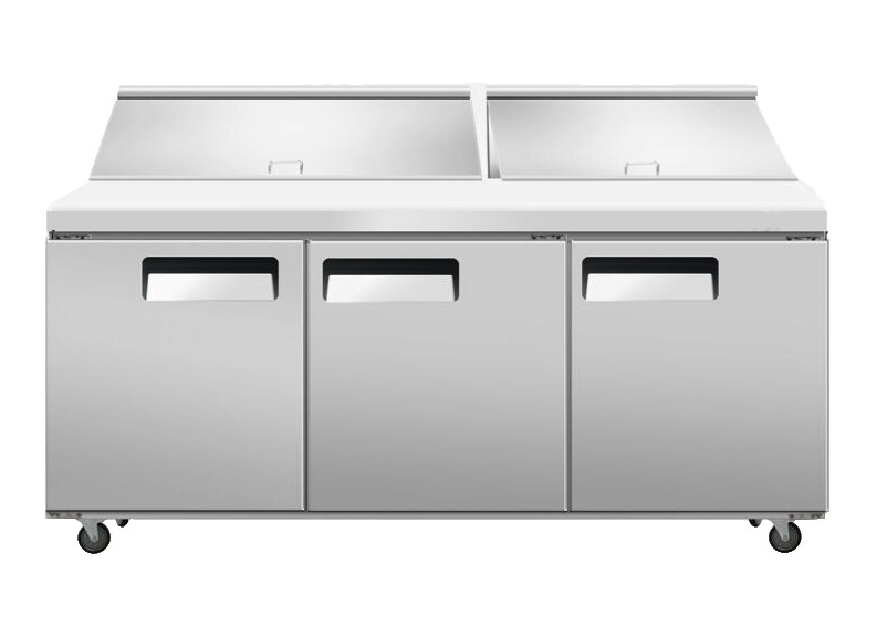 NEW 72″ Commercial Prep Table Refrigerator Standard Top Sandwich Salad Pizza NSF