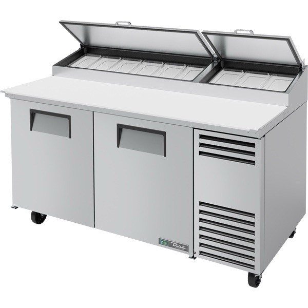 True TPP-AT-67-HC 67″W Solid Door Refrigerated Pizza Prep Table