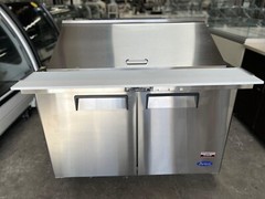 NEW 2 Door 48″ Refrigerated Mega Top Prep Table Cooler NSF Atosa MSF8306GR #1229