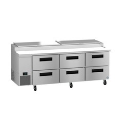Hoshizaki PR93B-D6 93″ Steelheart Pizza Prep Table w/ Refrigerated Base, 115v