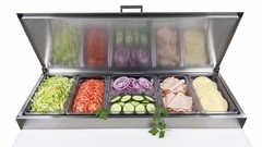 NSF 44″ W Sandwich/Salad Prep Table Cooler 6 Pan Pizza Cooler