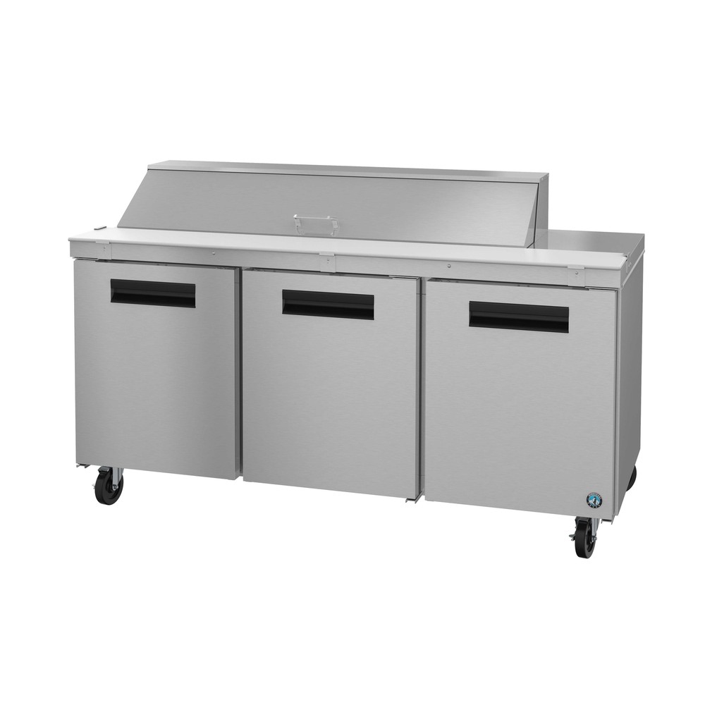 Hoshizaki SR72B-16 72″ Three Section Sandwich / Salad Prep Table w/ 3 Doors, …