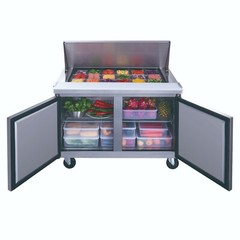 NEW 2 Door 48″ Refrigerated Mega Top Salad Prep Table Dukers DSP48-18M-S2 #2202