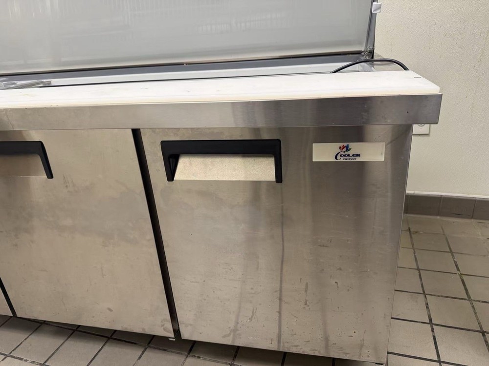 Cooler Depot Commercial Refrigerator with Prep Table 3 Doors