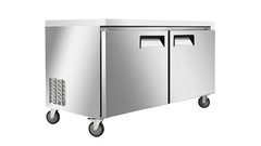 NSF 60″ Two Door Undercounter Refrigerator Lowboy Worktop Food Prep Cooler