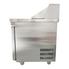 110V 163L Commercial Salad Refrigerator 2-8℃ Sandwich Salad Prep Table w/ 6 Pans