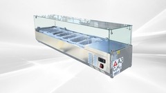NEW 7 Pan Commercial Refrigerated Prep Table Countertop Salad Fruit Sauce NSF