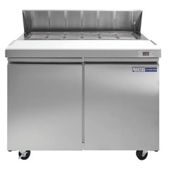 Kratos Commercial Refrigerator, 48″W Sandwich and Salad Prep Table with 2 Doors,