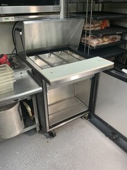 True TSSU-27-08-HC 1 Door Refrigerated Prep Table with Cutting Top