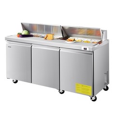 VEVOR 72″ Commercial Refrigerated Sandwich Prep Workable 3 Door Stainless Steel