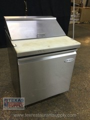 Sev-Ware SP29-8-HC 29” One Door Sandwich Prep Table With Casters