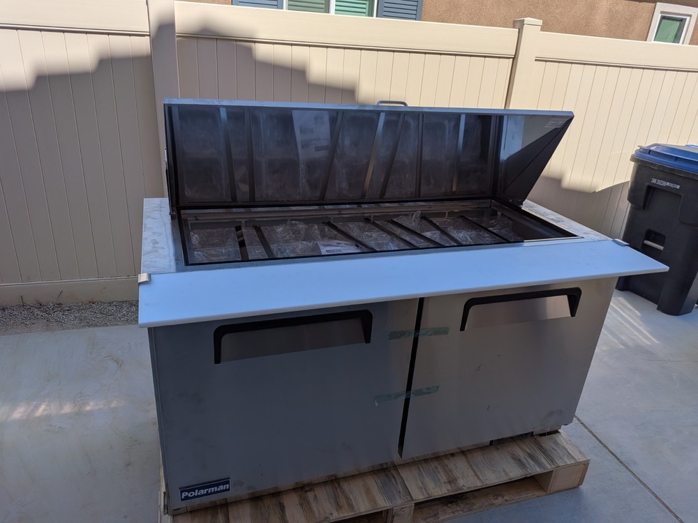 Polarman PLM-S60KS 61″ Mega Top Sandwich Prep Table Open Box Scratch Dent
