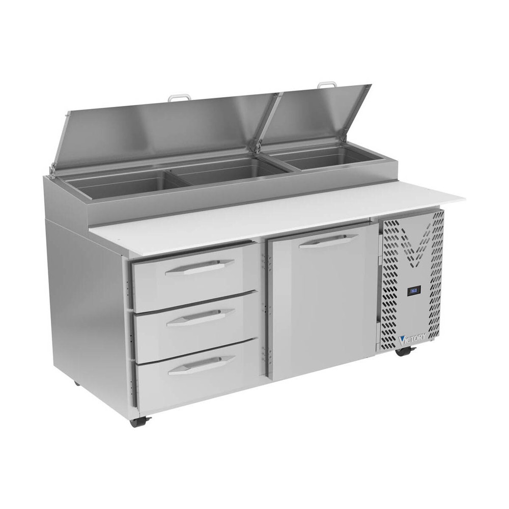 Victory VPPD67HC-3 67″ Refrigerated Pizza Prep Table