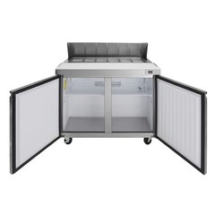 Kratos Commercial Refrigerator, 48″W Sandwich and Salad Prep Table with 2 Doors,