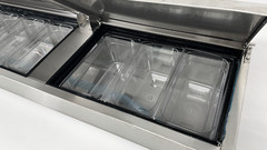 71″ Sandwich Prep Table 2 Door Pizza Cooler 9 Pan in Stainless Steel NSF ETL