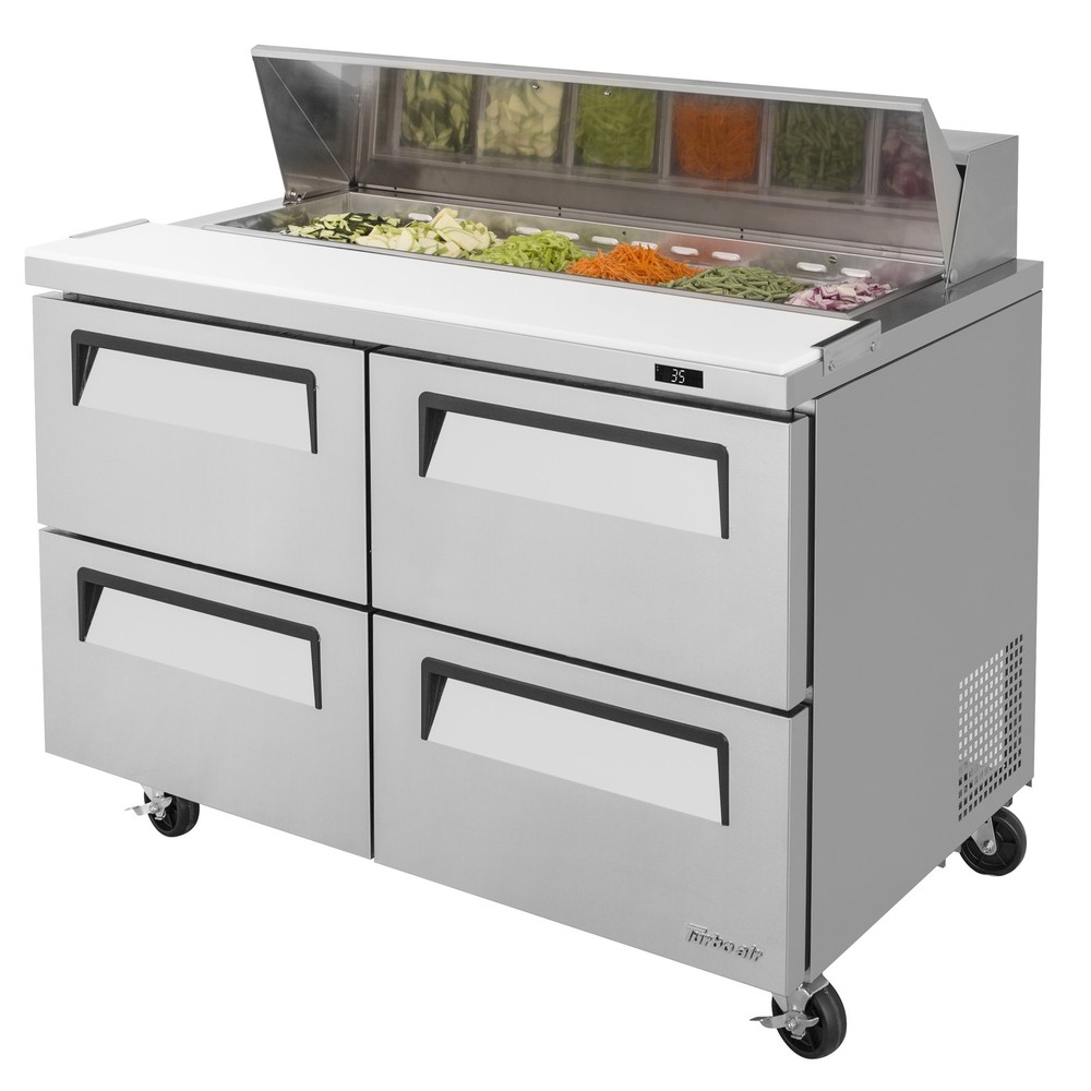 Turbo Air TST48SDD4N 48 in 4 Drawer Super Deluxe Sandwich Prep Table