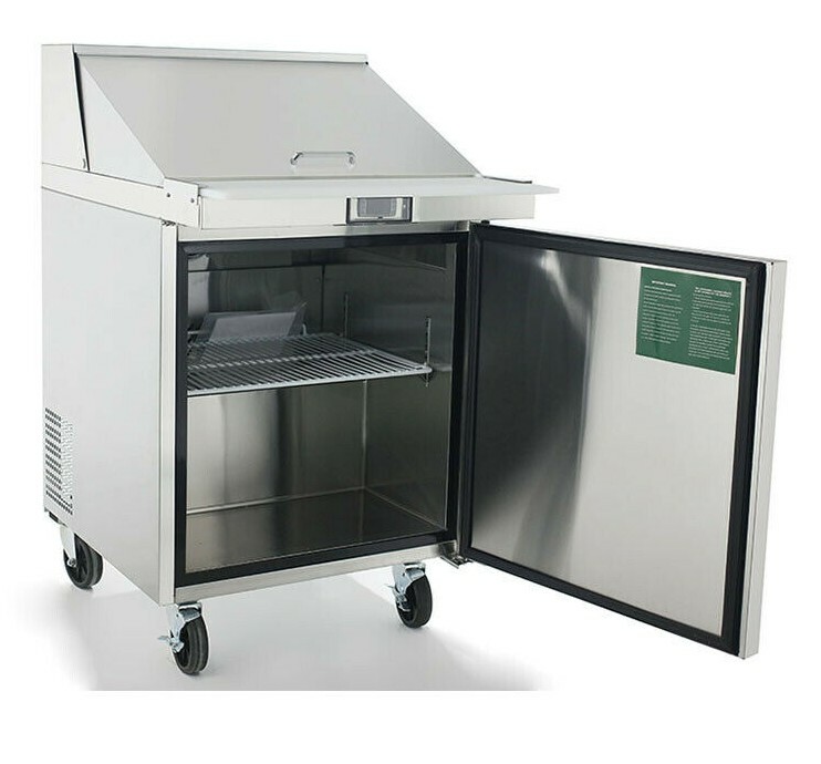 NEW 1 Door 28″ Refrigerated Mega Top Prep Table Cooler NSF Atosa MSF8305GR #2230