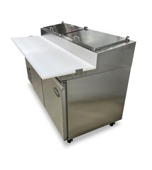 NEW 2 Door 67″ Refrigerated Pizza Prep Table Cooler NSF Pizza Counter