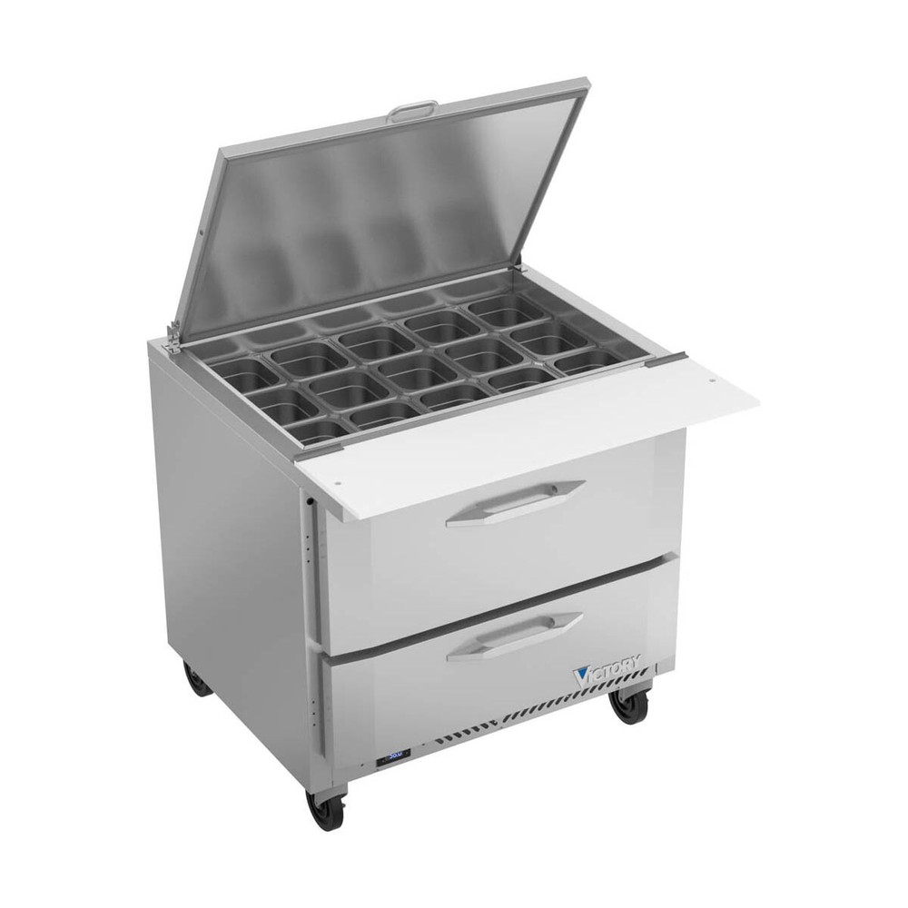 Victory VSPD36HC-15B-2 36″ Mega Top Refrigerated Sandwich/Salad Prep Table w/…