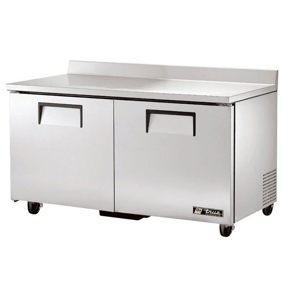 True TWT-60-HC 60″ Solid Two Door Worktop Refrigerator, 16 Cu. Ft.