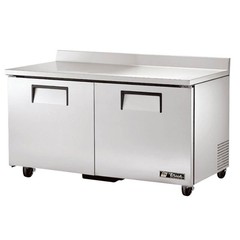 True TWT-60-HC 60″ Solid Two Door Worktop Refrigerator, 16 Cu. Ft.