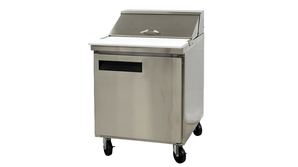29″ Single Door Refrigerated Food Prep Table 12 Pan Cooler Work Table