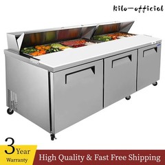72″ 3 Doors Commercial Refrigerators Sandwich & Salad Prep Table 22Cu.Ft 33~40℉