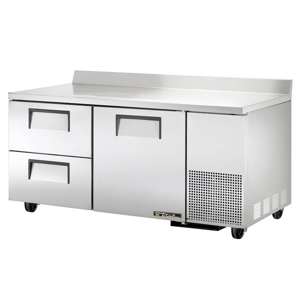 True TWT-67D-2-HC 67″ Solid Door & Two Drawered Deep Worktop Refrigerator, 21…