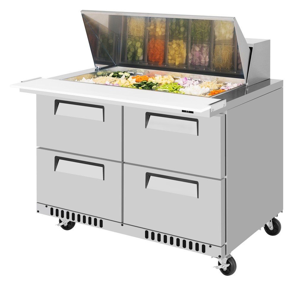 Turbo Air TST-48SD-18-D4-FB-N 48″ Mega Top Sandwich/Salad Prep Table w/ 4 Dra…