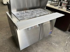 NEW 2 Door 48″ Refrigerated Mega Top Prep Table Cooler NSF Atosa MSF8306GR #1229