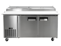 71″ Refrigerated Pizza Sandwich Salad Food Prep Table 8 Pan Work Cooler NSF CSA