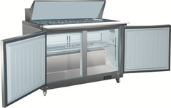 Valpro VP48SM-HC 48″ 2-Door Mega Top Sandwich and Salad Prep Table, 18 Pans