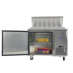 Orikool 44″ 11Cu.Ft Commercial Pizza Prep Table with a Built-in Refrigerator ETL