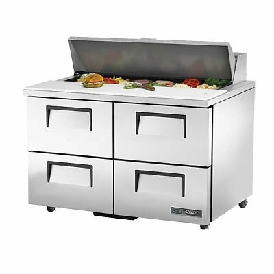 True TSSU-48-12D-4-HC 48″ 4 Drawer Refrigerated Sandwich / Salad Prep Table